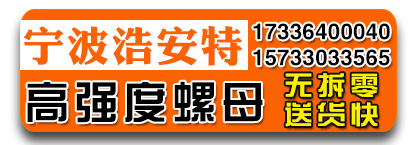 宁波浩安特高强度螺母 8.8高强度螺母 
