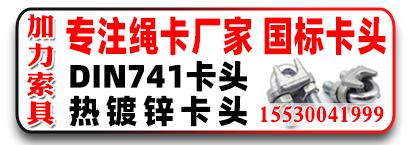 加力索具 专注绳卡厂家 国标卡头 DIN741卡头  热镀锌卡头 